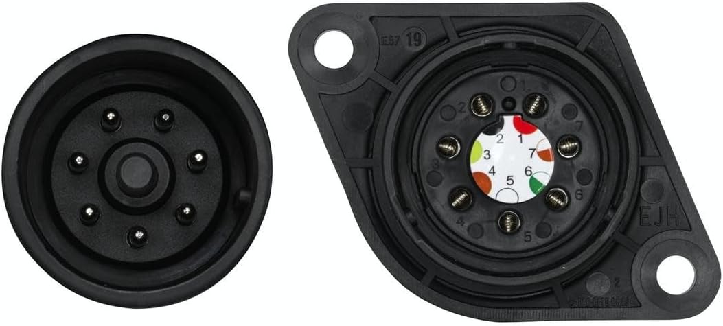 HELLA - Steckdose - 12V - 7-polig - Stecker: Rundstecker - DIN/ISO: 7638-2 - 8JB 011 895-001 für den