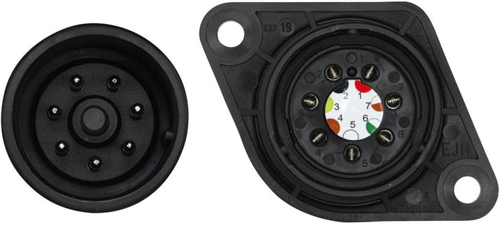 HELLA - Steckdose - 12V - 7-polig - Stecker: Rundstecker - DIN/ISO: 7638-2 - 8JB 011 895-001 für den