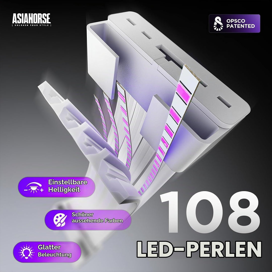 AsiaHorse Aurora Learn AURORALEARN-108-3-8PIN-White