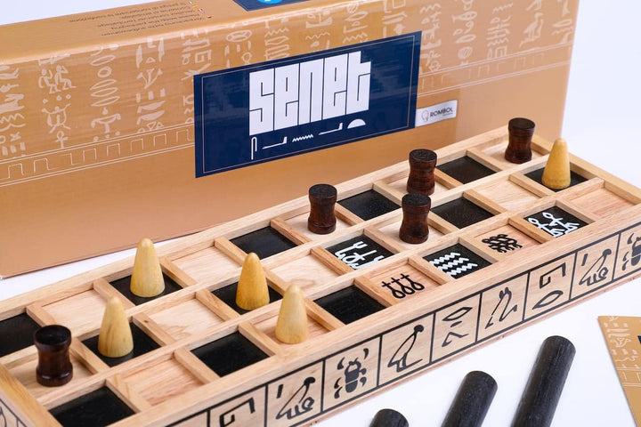ROMBOL Senet - Das Brettspiel der Pharaonen, EIN ägyptisches Würfelspiel, Familienspiel, Gesellschaf