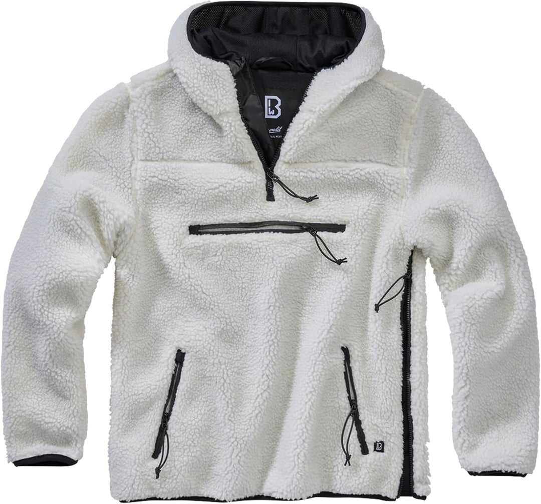 Brandit Teddyfleece Worker Pullover L Weiss, L Weiss
