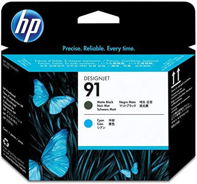 HP C9460A 91 Druckkopf matt schwarz und cyan schwarz/cyan, schwarz/cyan