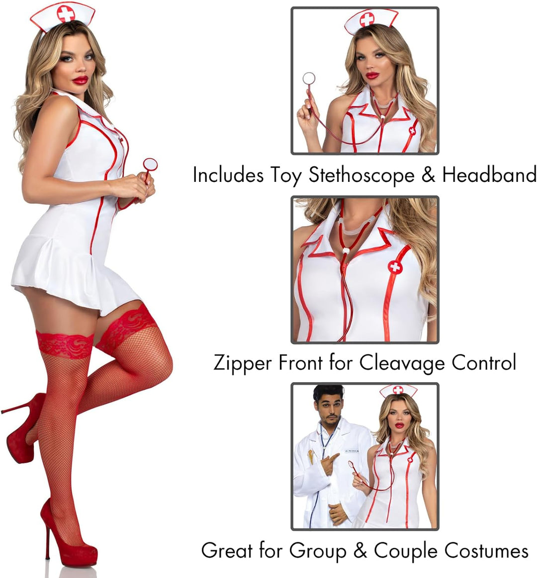 LEG AVENUE 83050 - Krankenschwester Kostüm, Grösse: S/M (EUR 36-38), Grösse: S/M (EUR 36-38)