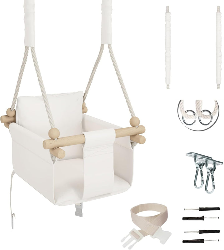 MAMOI® Babyschaukel, Baby schaukel Indoor, Kinderschaukel aus Holz, Holzschaukel für Kinder, Schauke