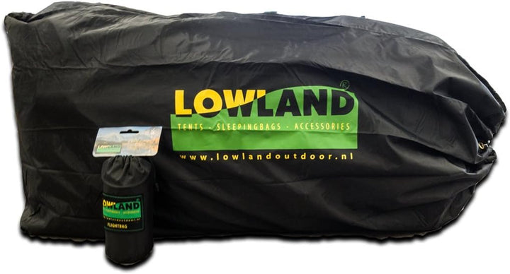 LOWLAND OUTDOOR® Regen- und Transporthülle für Rucksäcke - Wasserabweisend, Schwarz