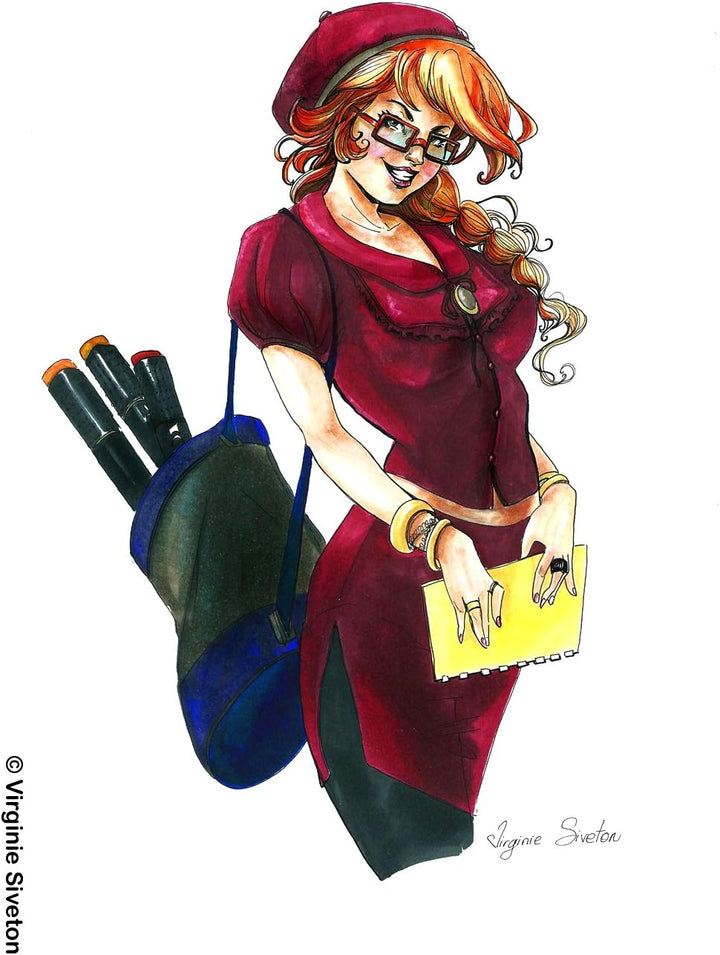 Graph'it Tasche mit kompletter Kollektion, 165 Marker in verschiedenen Farben
