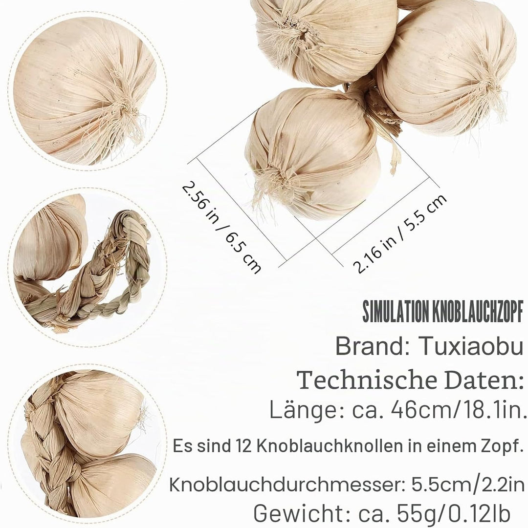 Tuxiaobu Künstliche Gemüse Knoblauch Zwiebel Schnüre Aesthetic Deko Obst, Faux Gemüse Kunst Früchte