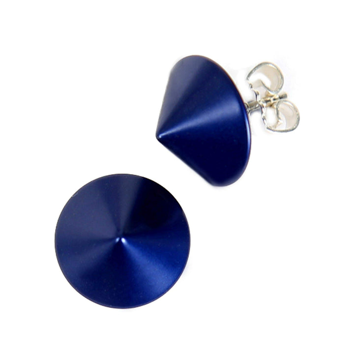 DeMarie Damen Ohrstecker Metall 1,2cm Matt/Glanz blau 144020052