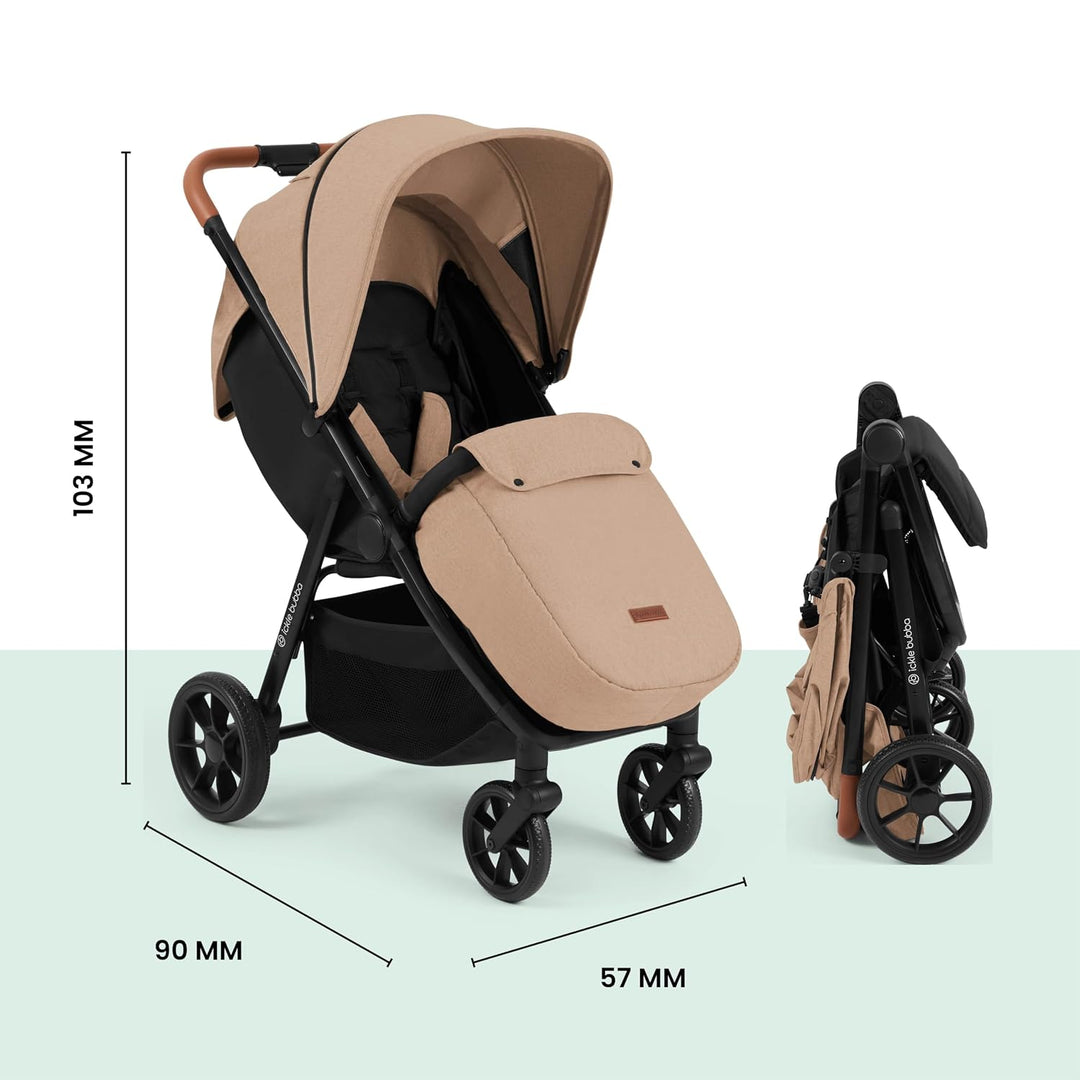Ickle Bubba Stomp Stride Prime Kinderwagen (Wüste) – Geburt bis 22 kg, extra grosser Sitz, Multi-Ter