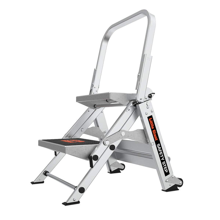 Little Giant Ladders, Safety Step, 2-Step, 2 foot, Step Stool, Aluminum, Type 1A, 300 lbs weight rat
