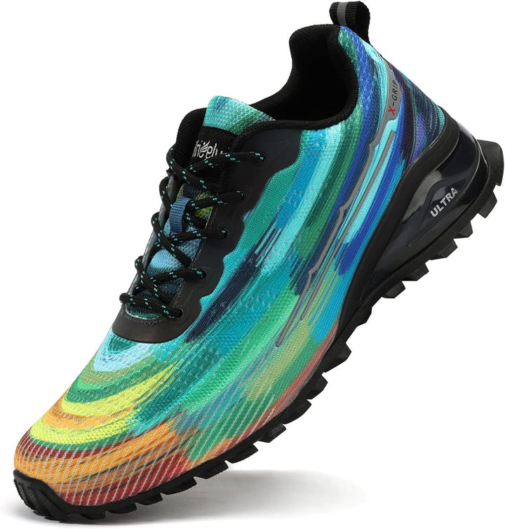 Kricely Traillaufschuhe Herren Leicht Atmungsaktiv Wanderstiefel rutschfest Laufschuhe Outdoor Fitne