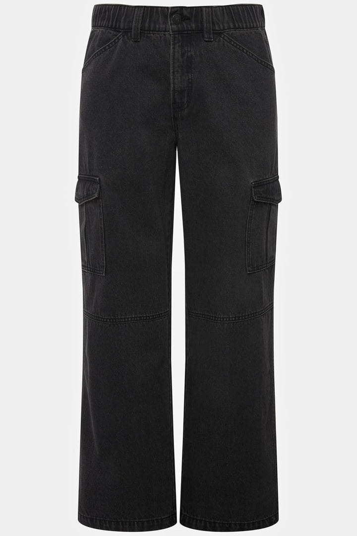 Ulla Popken Damen Cargo-Denim Hose, 42 Grosse Grössen