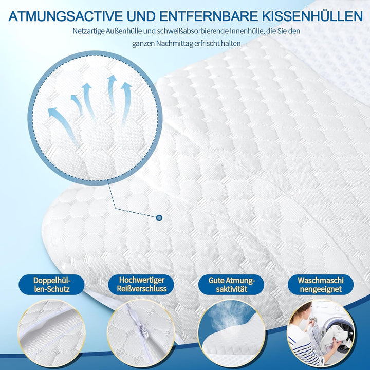 CHxxy Memory Foam Pillows, Cervical Pillow for Neck and Shoulder Pain Relief, Ergonomic Contour Bed