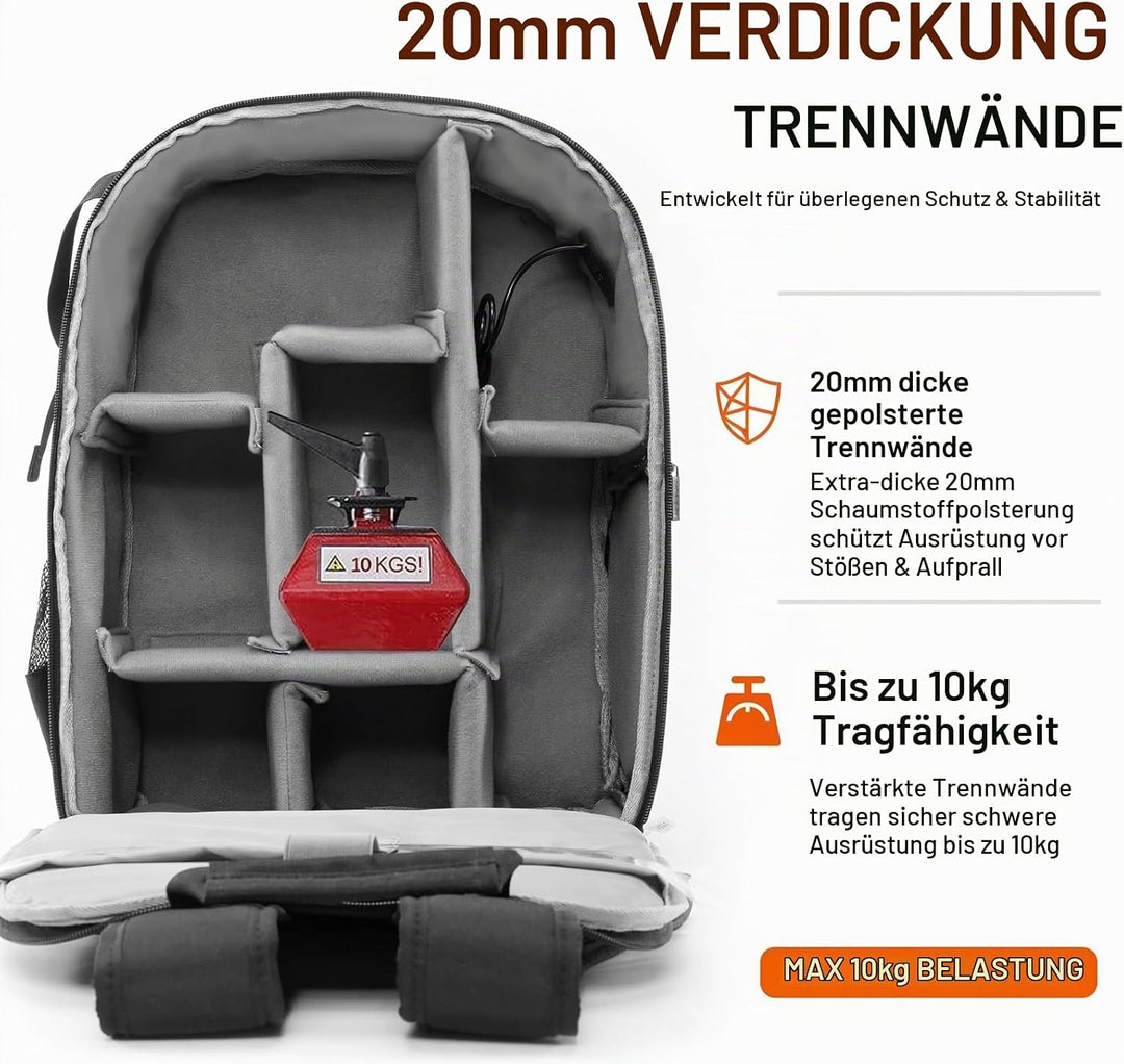 CADeN Anti-Diebstahl-Design Kamerarucksack Tasche für Sony Canon Nikon DSLR/SLR Spiegellos Wasserdic