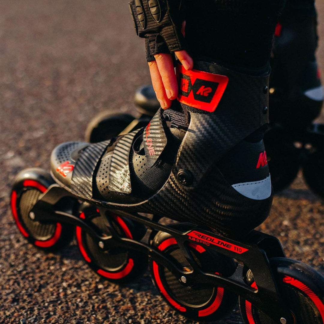 K2 Skates Unisex Inline Skates REDLINE 110, black - red, 30F0195 EU: 44.5 (UK: 10 / US: 11) black -