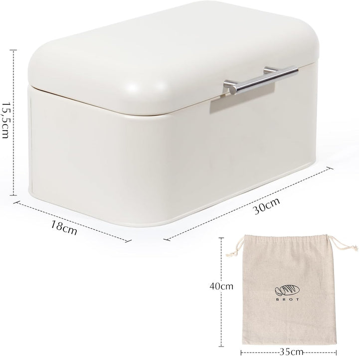 SYLANDO Brotkasten aus Metall mit Edelstahlgriff, Brot Lange Aufbewahren, Retro Brot Box, Brotaufbew