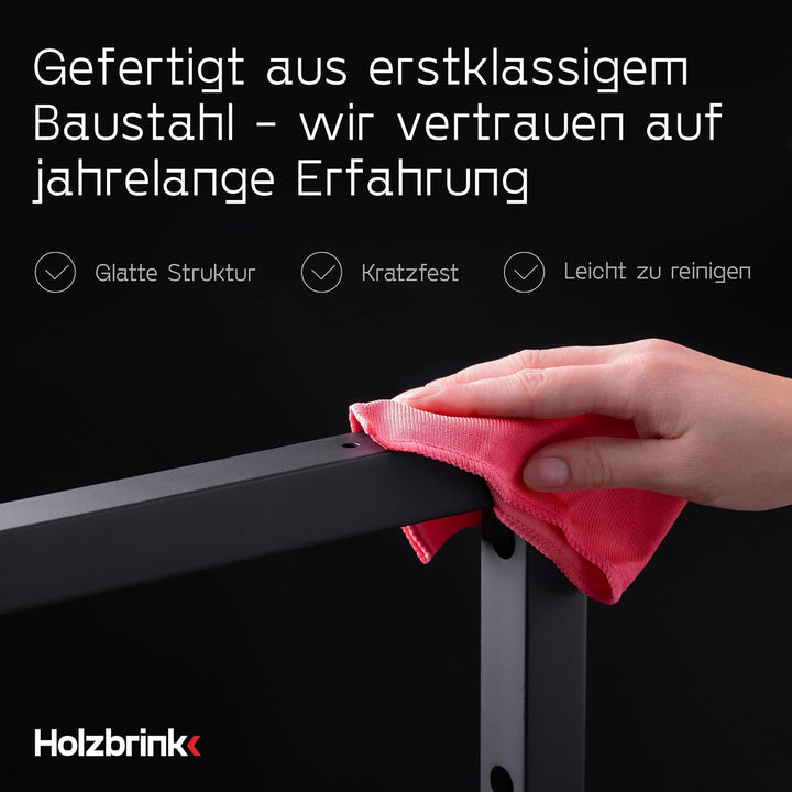 HOLZBRINK 2X Wandkonsole Grau für Waschtisch, Design und stabil Waschtischhalterung oder Winkel für