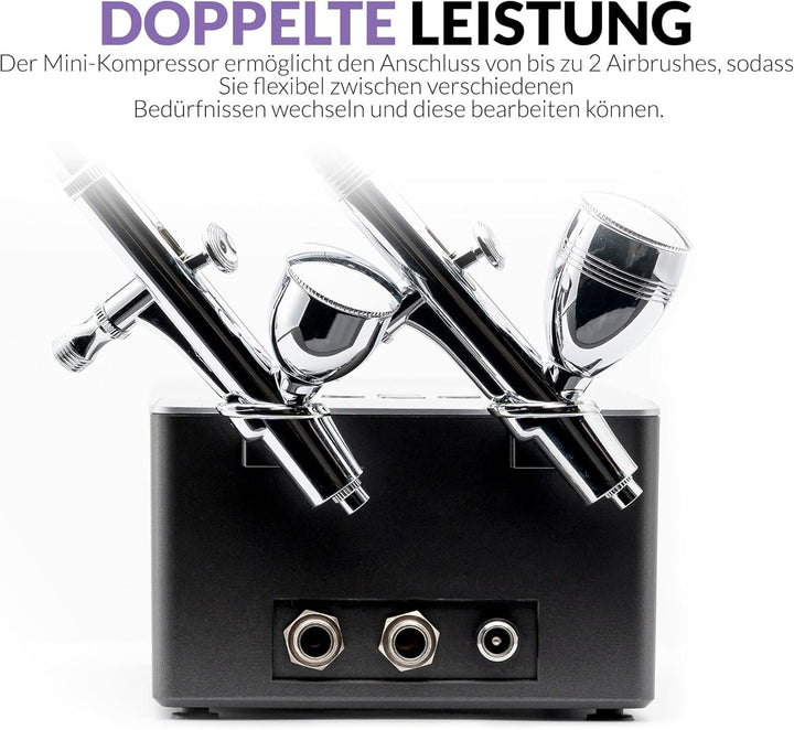 Gaahleri Airbrush-Set, Ambition Serie GTS-06, Airbrush & Luftkompressor mit Luftkontrolle
