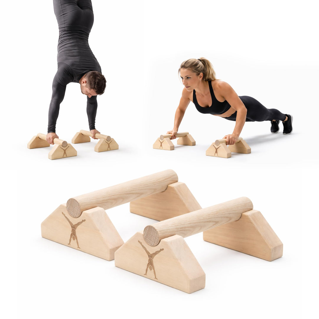 MAMOI® Parallettes zum Trainieren, Calisthenics, Liegestützgriffe, Fitness, Trainingsbarren, stabil