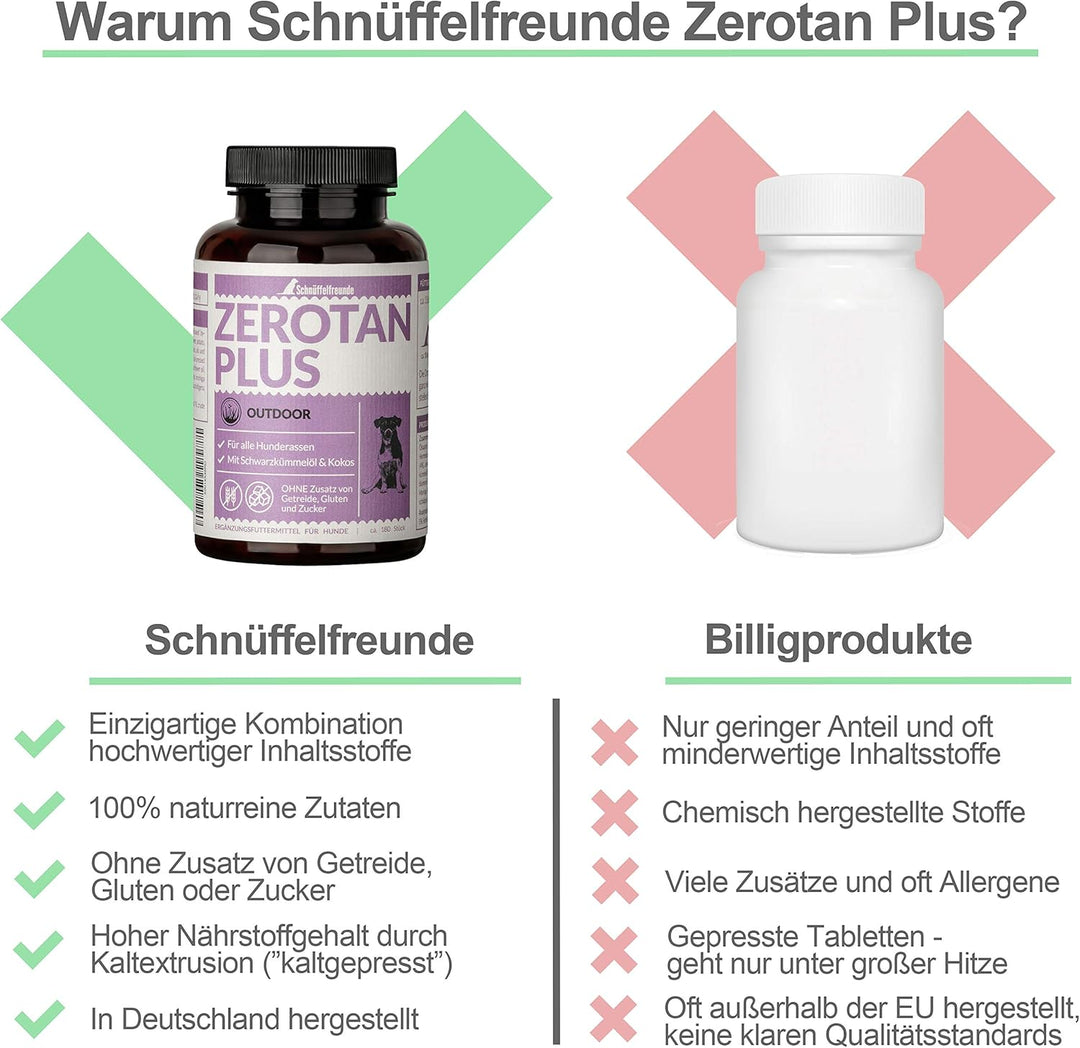 Schnüffelfreunde Zerotan Plus I Mit Schwarzkümmelöl und Kokosöl - Snack für Hunde (300g - ca. 360 St
