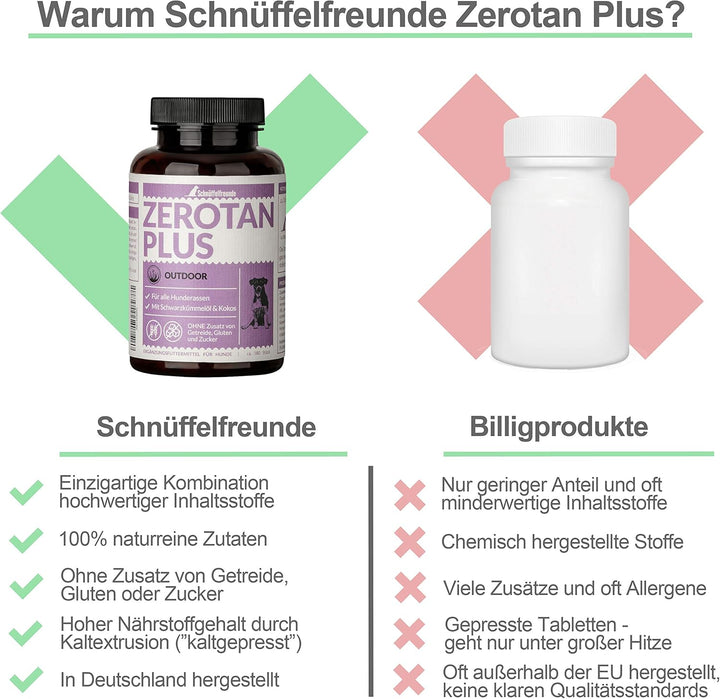 Schnüffelfreunde Zerotan Plus I Mit Schwarzkümmelöl und Kokosöl - Snack für Hunde (300g - ca. 360 St