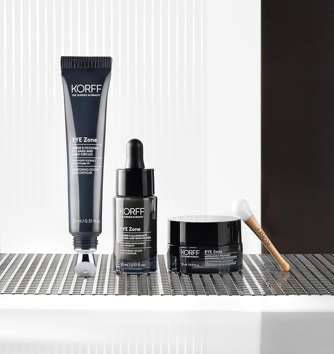 Korff Eye Zone Augen- und Augenpartie mit Koffein und Vitamin PP, Anti-Schwellung und Anti-Ermüdung,