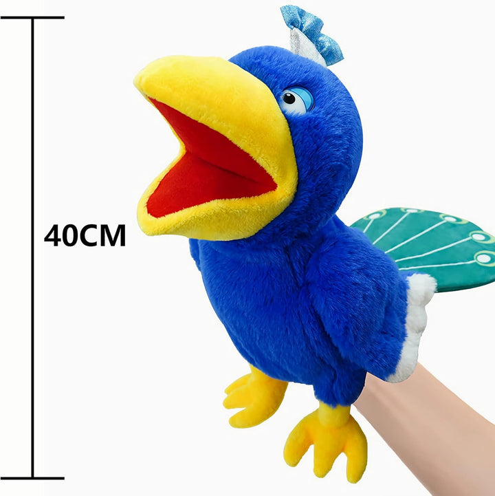 Vogel-Handpuppen für Kinder, Kleinkinder, einschliesslich Papageien, Pfauen usw. mit beweglichen off