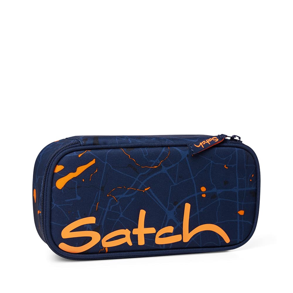Satch Schlamperbox extra gross inkl. Trennfach Reissverschlussfach Stiftehalter Geodreieck Sichtfens