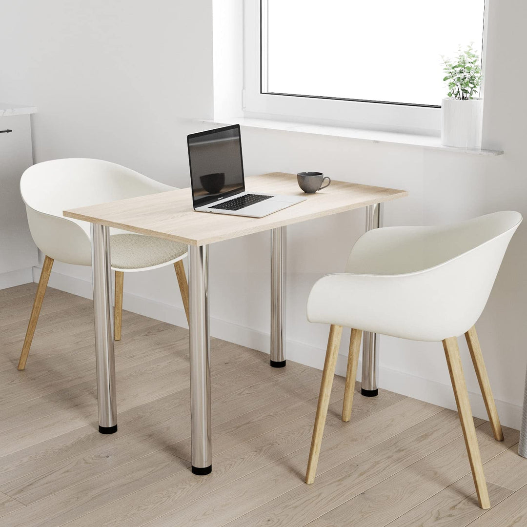 mikon 70x40 | Esszimmertisch - Esstisch - Tisch mit Chrombeinen - Küchentisch - Bürotisch | Sonoma 7