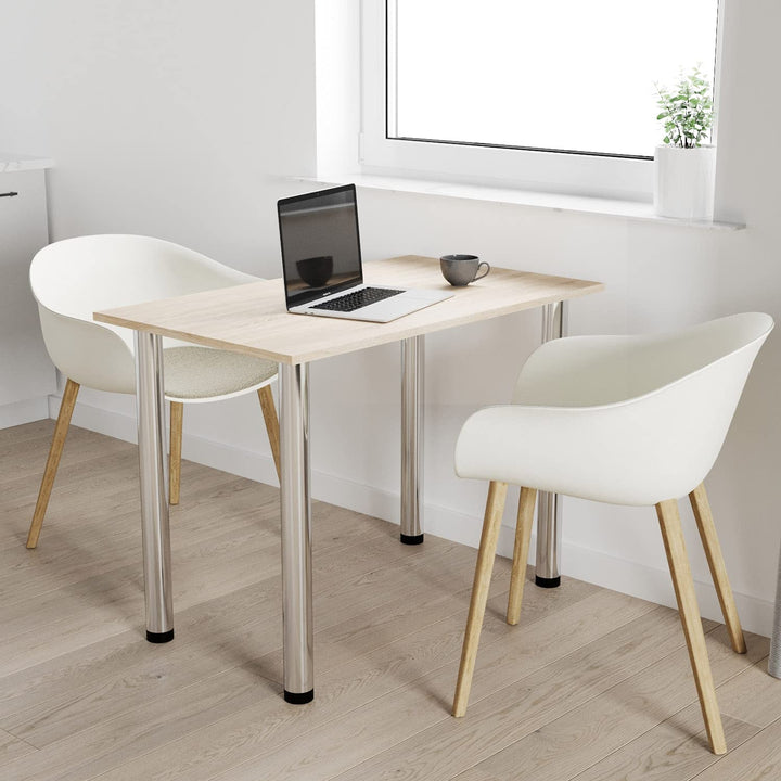 mikon 70x40 | Esszimmertisch - Esstisch - Tisch mit Chrombeinen - Küchentisch - Bürotisch | Sonoma 7