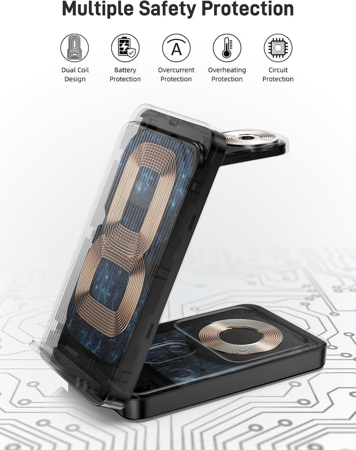 Induktive Ladestation für Google Pixel Watch 3/2, 3 in 1 Google Pixel Ladegerät für Google 10/9/9 Pr