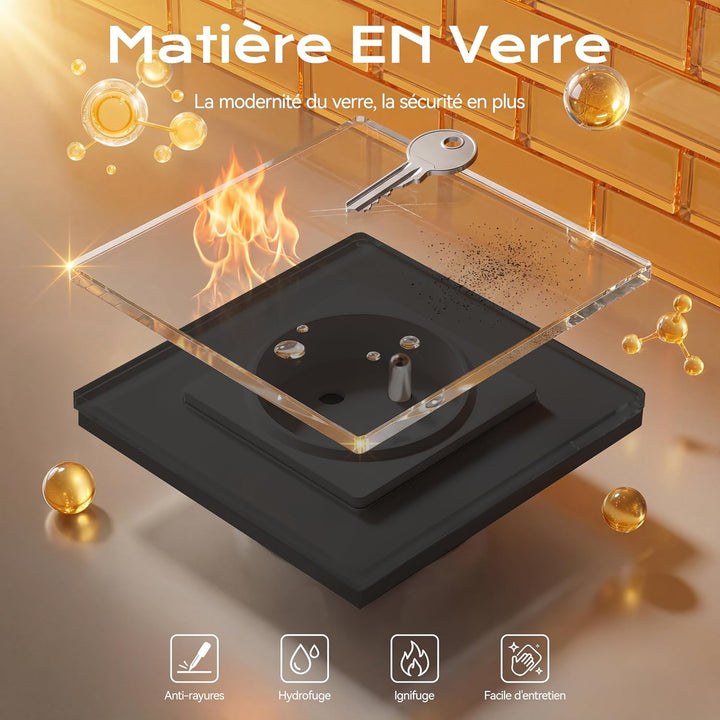 BSEED Prise murale pour alimentation secteur France Prises standard pour prises de couple séparées 1