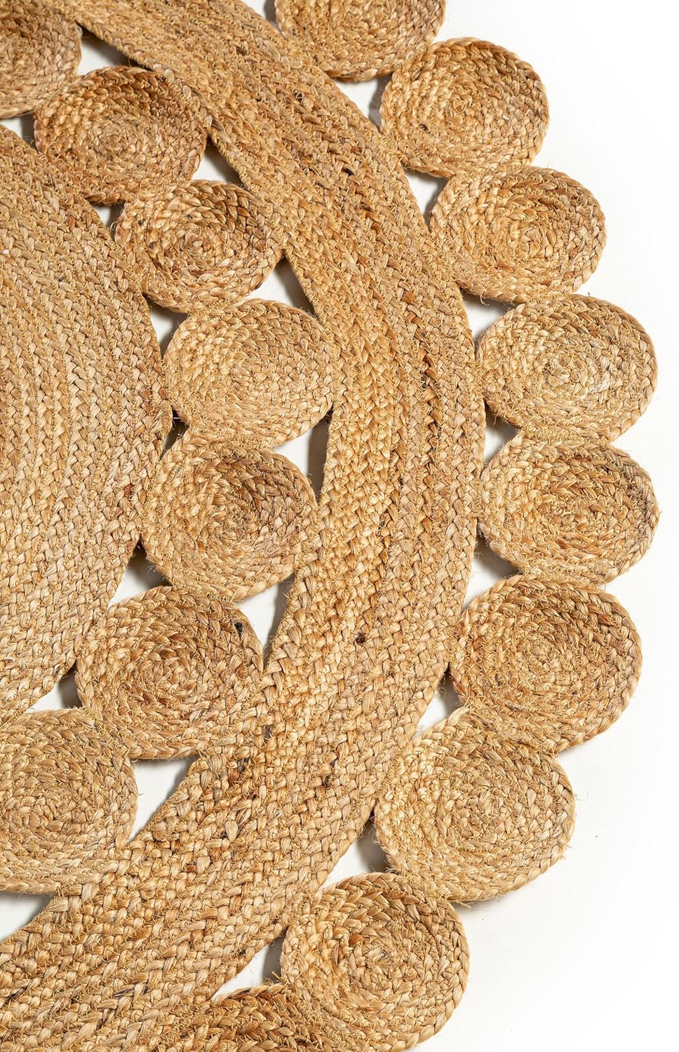 benuta Pure Juteteppich Jutta - 100% Jute handgewebt - Rund & im Style:  Uni, Natural Living - Pfleg