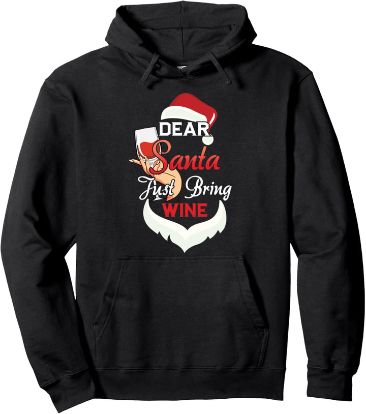 Lieber Weihnachtsmann Bring einfach Wein - Lustige Pullover Hoodie