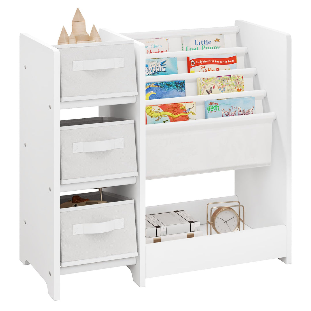 Lestarain Kinderzimmerregal, Spielzeug-Organizer, Regal für Kinderzimmer Spielzimmer, mit 3 Aufbewah