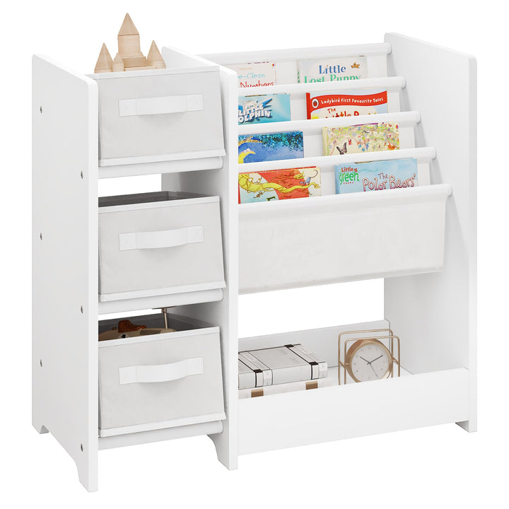 Lestarain Kinderzimmerregal, Spielzeug-Organizer, Regal für Kinderzimmer Spielzimmer, mit 3 Aufbewah