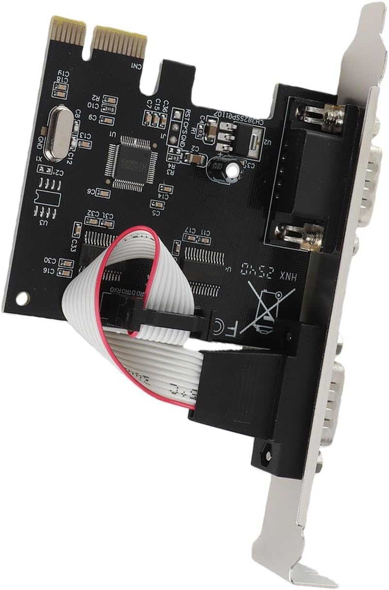 2 Port PCI Express RS 232 DB9 Serielle Portkarte, PCIE Serielle Erweiterungskarte mit ASIX AX99100 C