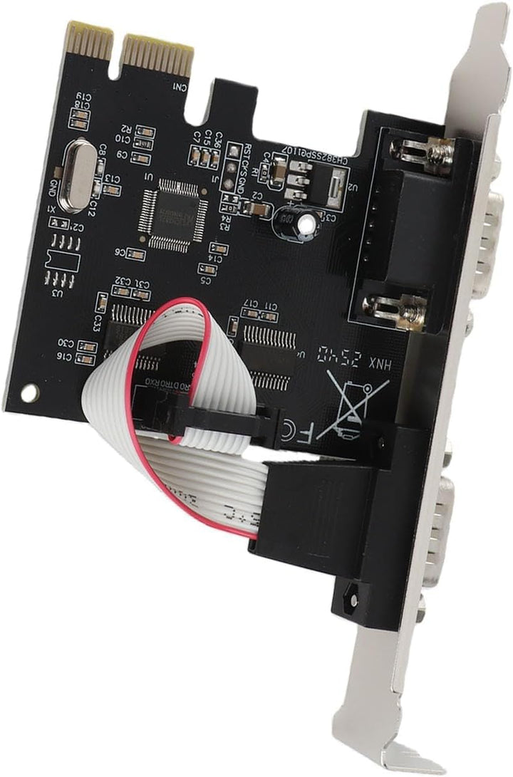 2 Port PCI Express RS 232 DB9 Serielle Portkarte, PCIE Serielle Erweiterungskarte mit ASIX AX99100 C
