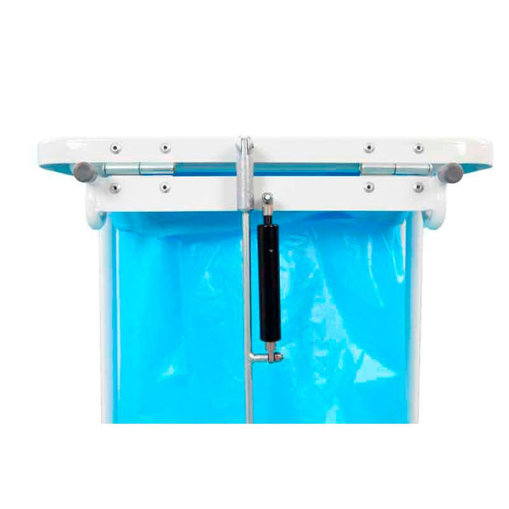 PROREGAL Abfallsackständer mit Deckel und Fusspedal | 40 Liter, HxBxT 60x37x43cm | Weiss, 40 Liter