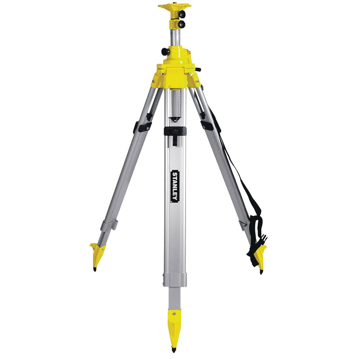 Stanley Kurbelstativ TPE1 (mit 5/8 Zoll Aufnahme, Aluprofil, Doppelsäule, Quick-Clamps, 1.19 m-2.92