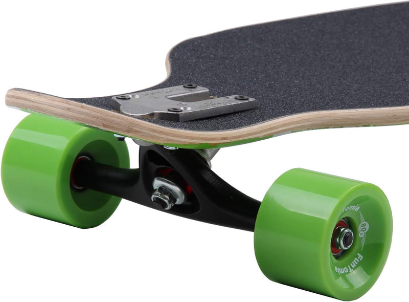 FunTomia Longboard mit 3 Flex Stufen Drop Through Cruiser Komplettboard Mach1 Speed Kugellager T-Too