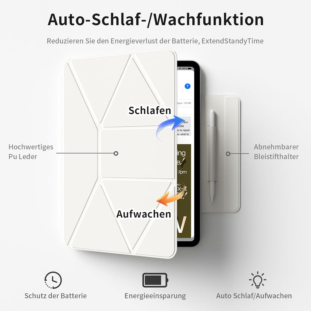 Magnetisch Hülle für iPad (A16) 11. Generation 11 Zoll 2025, iPad 10. Generation 10,9 Zoll 2022, Sch