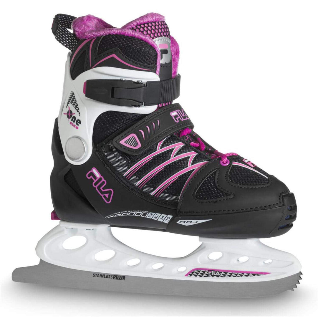 FILA X-One Ice Freizeitschlittschuh für Mädchen & Jungen | In 4 Grössen verstellbar | Eishockey & Ei