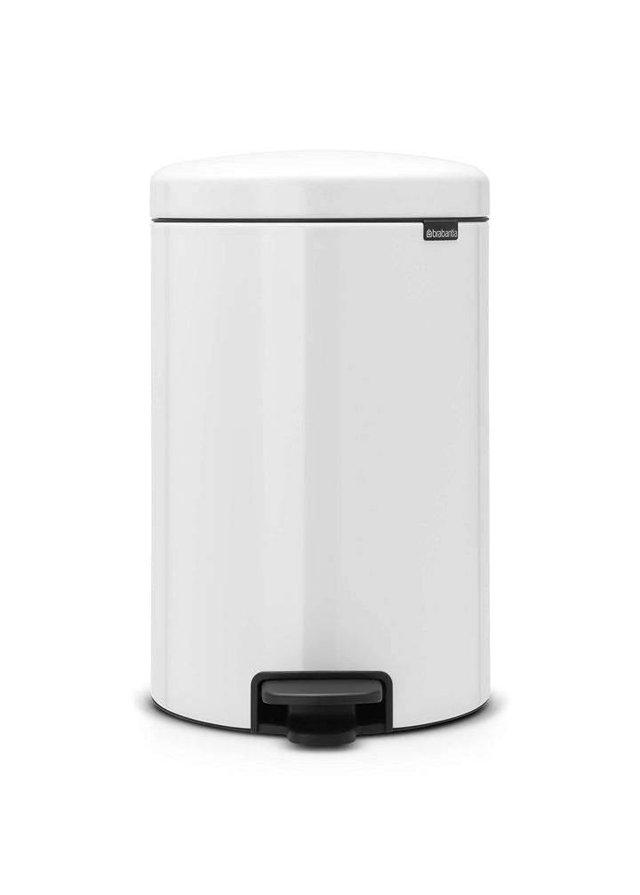 Brabantia Treteimer mit Inneneimer aus Metall, plastik metall, weiss, 20 Liter 20 Liter White, 20 Li