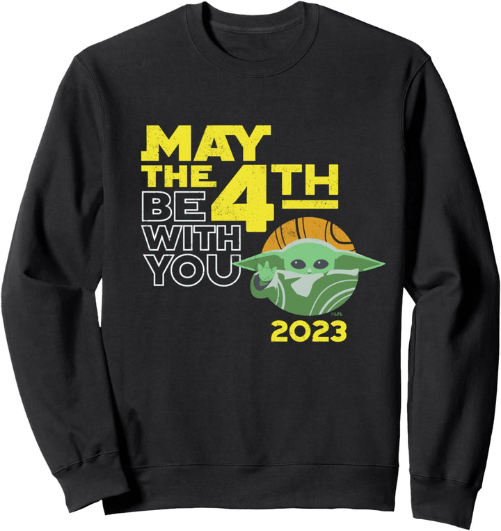 Star Wars Day May the 4th Be With You 2023 Grogu Distressed Sweatshirt