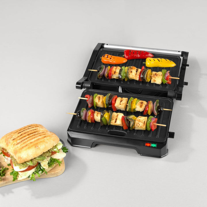 Progress EK5854P 2-in-1-Gesundheitsgrill - Panini-Presse, elektrischer Grill mit Antihaft-Platten, ö