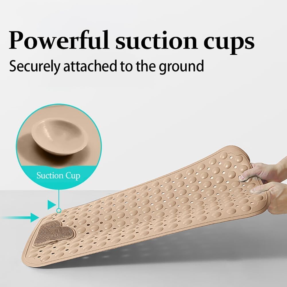 Duschmatte rutschfest 106x66cm,Antirutschmatte Dusche mit Ablauflöchern,Duscheinlage rutschfest mit