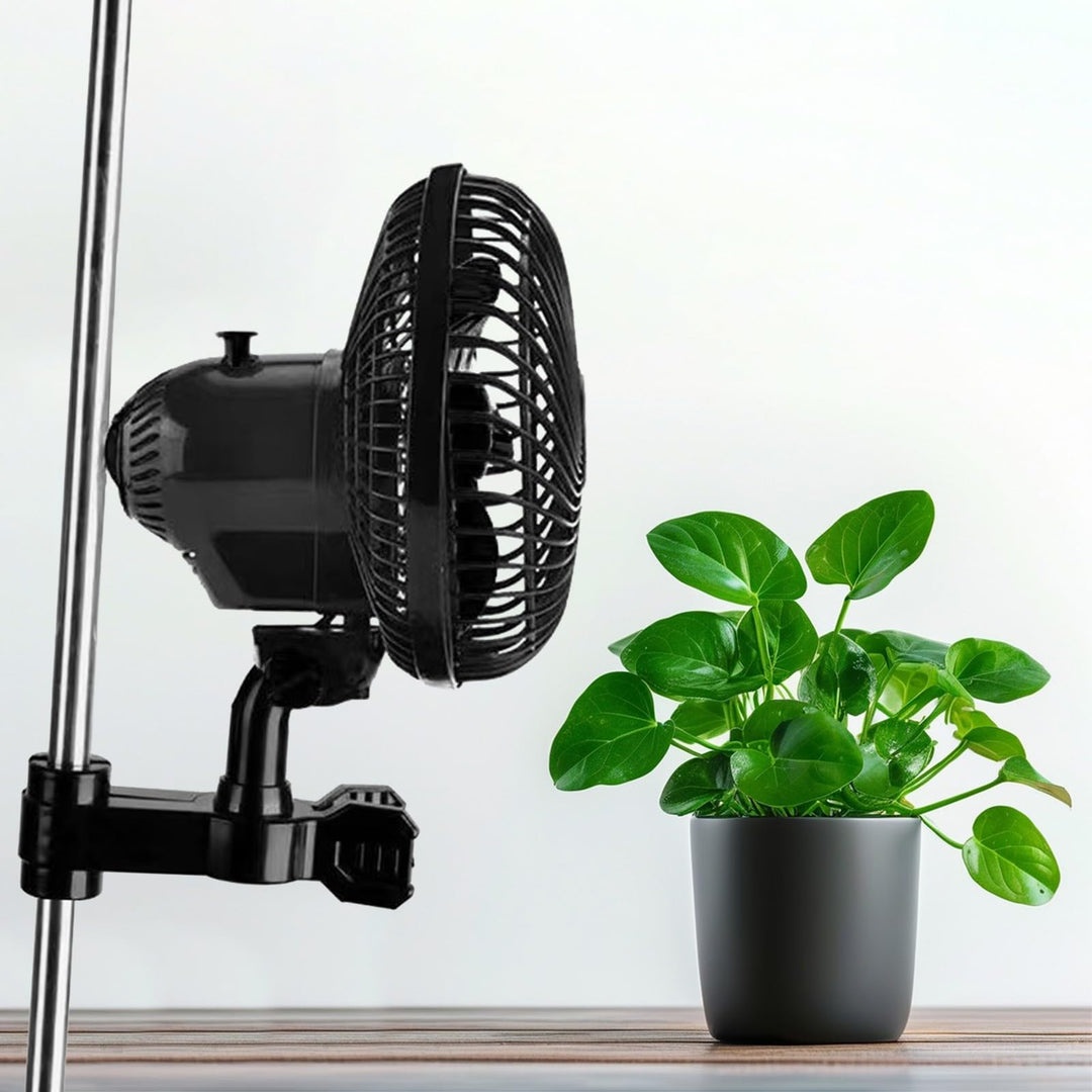 Grow Ventilator Oszillierend, 20 W Clip Ventilator Klemmbar, Ideal für Grow Zelt (1 Stück), 1 St&amp;