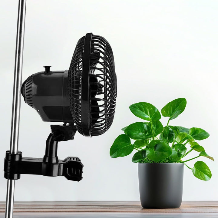 2 Geschwindigkeitsstufen Grow Ventilator, Oszillierender Clip Ventilator für Grow Zelte (1 Stück), 1