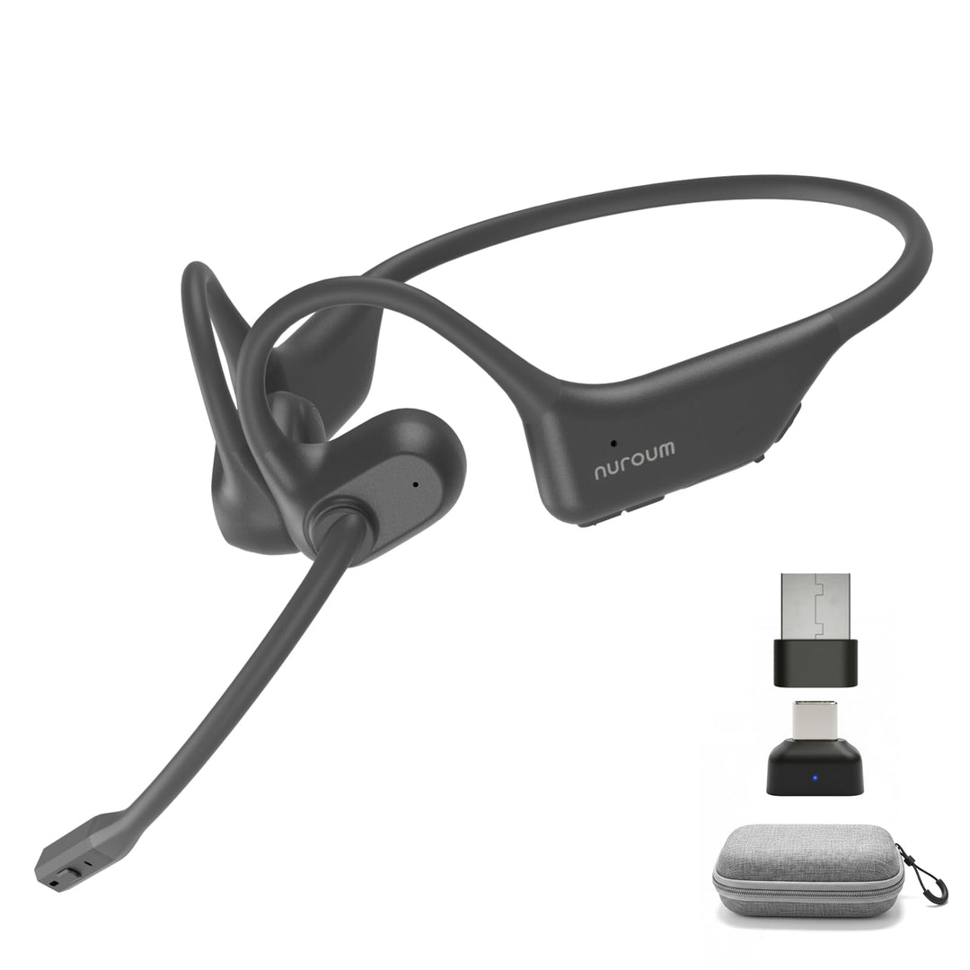 Nuroum OpenEar Pro 2 Kopfhörer mit Noise-Cancelling Mikrofon, Open Ear Bluetooth Kopfhörer mit Dongl
